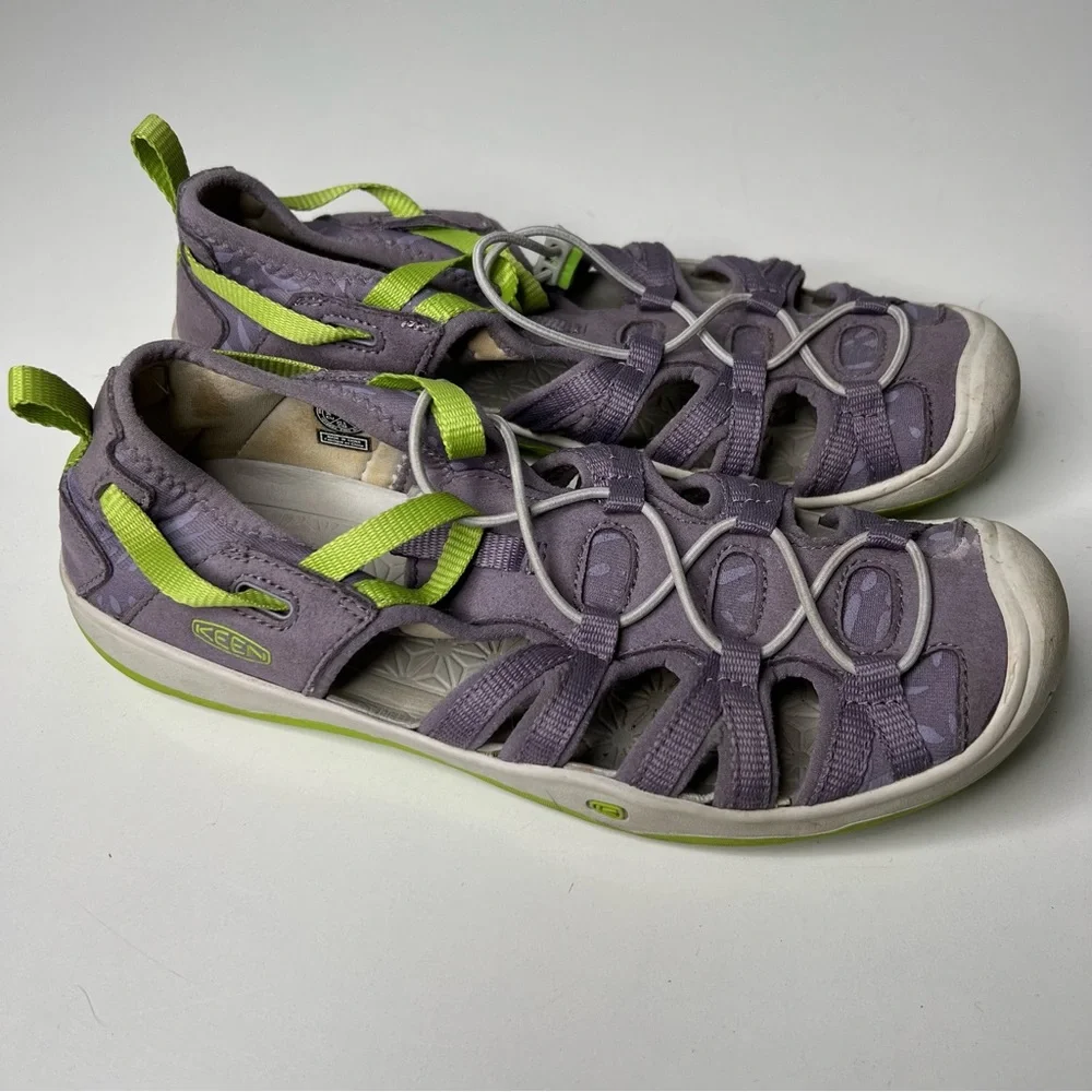 Keen Moxie Big Kids Sport Sandal Water Shoes Size 4 Purple Green